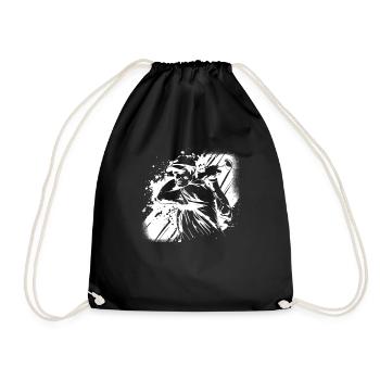 Golf Golfer - Turnbeutel - Schwarz - Vorne