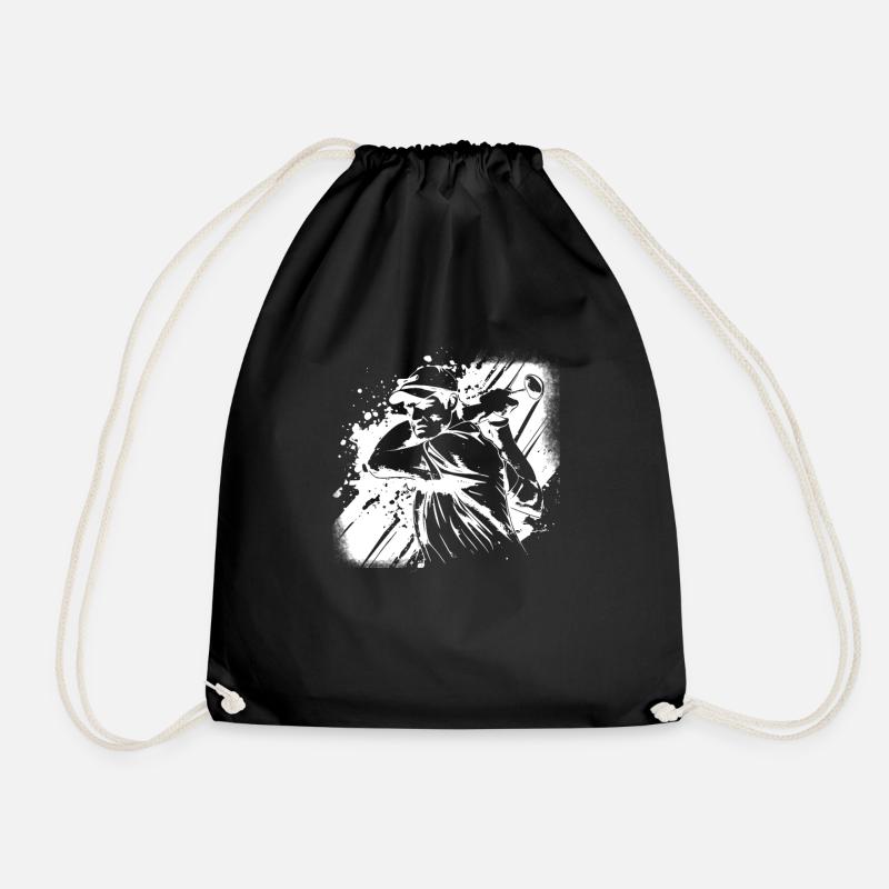 Golf Golfer - Turnbeutel - Schwarz