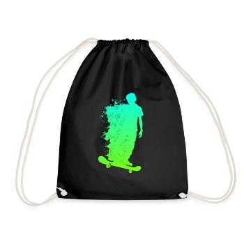 Skating skateboarders - Drawstring Bag - black - Front