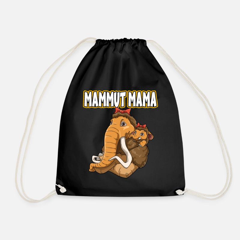 Mammut Mama für Mutti Mutter - Turnbeutel - Schwarz