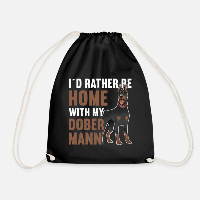 Dobermann Hund Dobermann - Turnbeutel - Schwarz