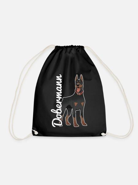 Dobermann Hund Dobermann - Turnbeutel - Schwarz