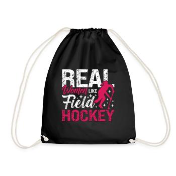 Hockey sur gazon De vraies femmes comme gardiennes de but de hockey - Sac de sport léger - noir - Devant