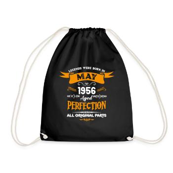 Les légendes sont nées en mai 1956 - Sac de sport léger - noir - Devant