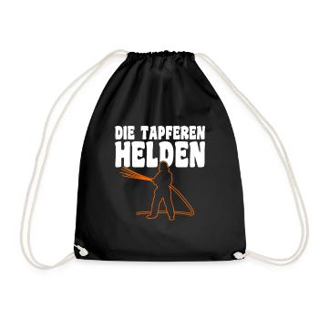Feuerwehr Tapfere Helden - Turnbeutel - Schwarz - Vorne