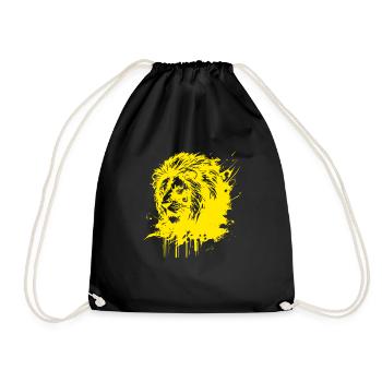 Lion Lion's Head - Drawstring Bag - black - Front