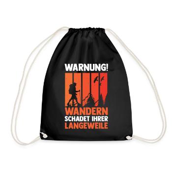 Bergsteiger Wald Bergwandern Wanderer Wandern - Turnbeutel - Schwarz - Vorne
