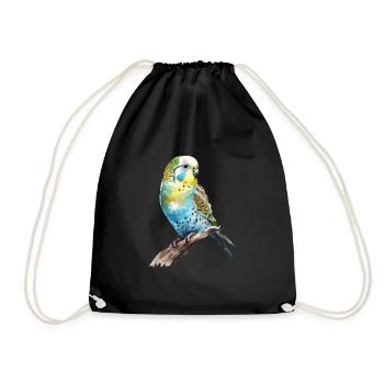 Perruche perruche, perruche - Sac de sport léger - noir - Devant