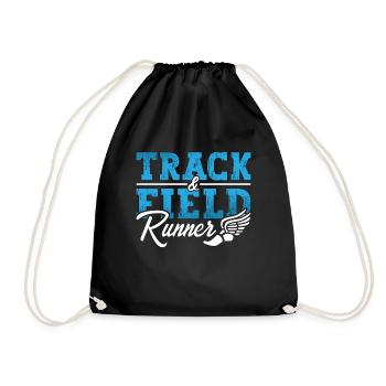 Track And Field Runner Loves Triathlon Sprinting - Drawstring Bag - black - Front