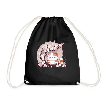 Chat Animaux mignons pour enfants Kawaii Chats - Sac de sport léger - noir - Devant