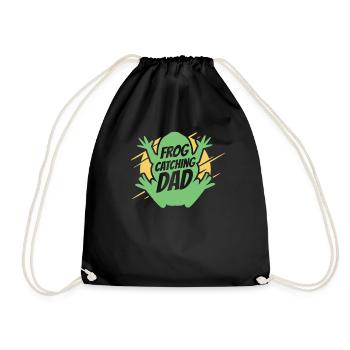Frog Catching Dad Kaulquappe Laubfrosch Kröte - Turnbeutel - Schwarz - Vorne