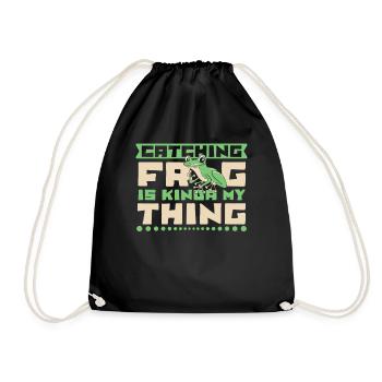 Attraper une grenouille est un peu mon truc Grenouille crapaud - Sac de sport léger - noir - Devant