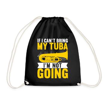 Tuba tuba player - Drawstring Bag - black - Front