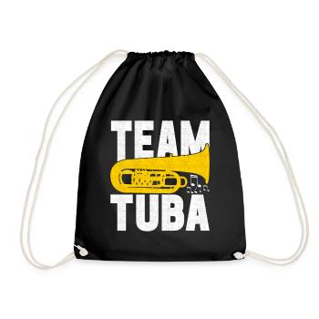Tuba tuba player - Drawstring Bag - black - Front