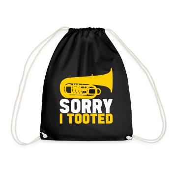 Tuba tuba player - Drawstring Bag - black - Front