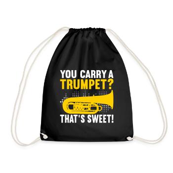 Tuba tuba player - Drawstring Bag - black - Front