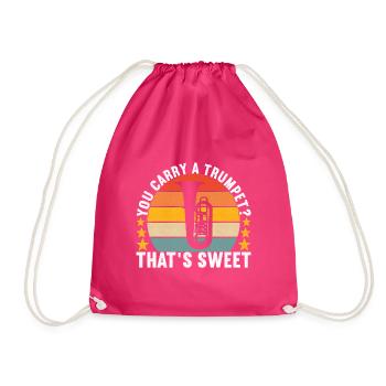Tuba tuba player - Drawstring Bag - fuchsia - Front