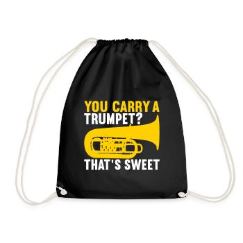 Tuba tuba player - Drawstring Bag - black - Front