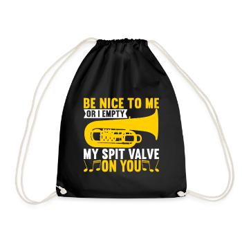 Tuba tuba player - Drawstring Bag - black - Front