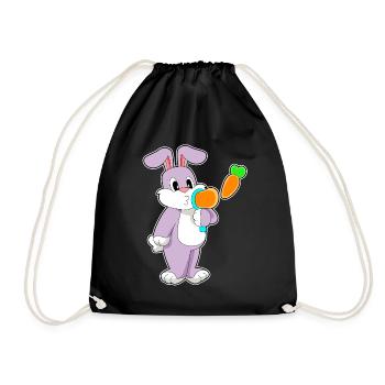 Bunny Soap Bubbles - Drawstring Bag - black - Front