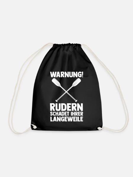 Paddeln Rudern Ruderer - Turnbeutel - Schwarz