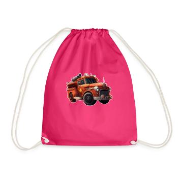 Fire engine fire brigade - Drawstring Bag - fuchsia - Front