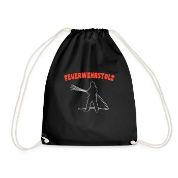 Feuerwehrstolz Feuerwehr - Turnbeutel - Schwarz - Vorne