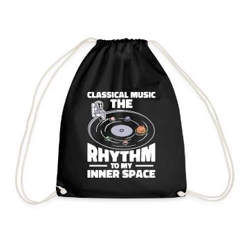 Astronaute spatial Musique classique Astronomie - Sac de sport léger - noir - Devant