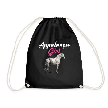 appaloosa equestrian horse - Turnbeutel - Schwarz - Vorne
