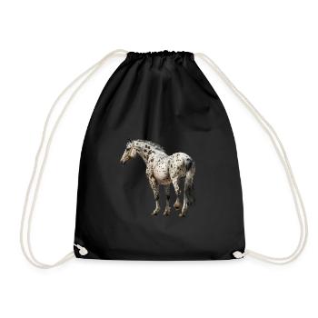 appaloosa equestrian horse - Turnbeutel - Schwarz - Vorne