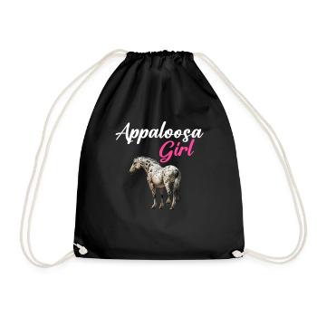 appaloosa equestrian horse - Turnbeutel - Schwarz - Vorne