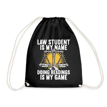 Law Student Lawyer - Drawstring Bag - black - Front