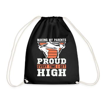 Le saut en hauteur rend les parents fiers à chaque fois qu’ils sautent - Sac de sport léger - noir - Devant