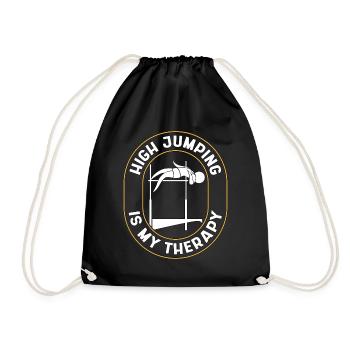 Le saut en hauteur est ma thérapie Athlétisme Courir Saut - Sac de sport léger - noir - Devant