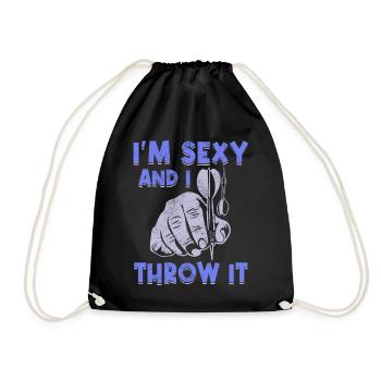 Darts Sports Club, Dartboard, Arrow Sport Darts - Drawstring Bag - black - Front