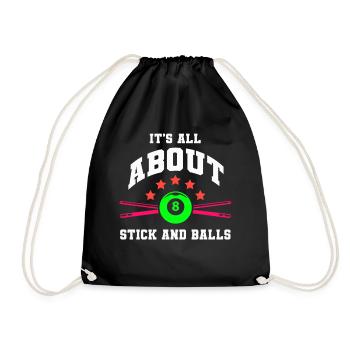 Darts Sports Club, Dartboard, Arrow Sport Darts - Drawstring Bag - black - Front
