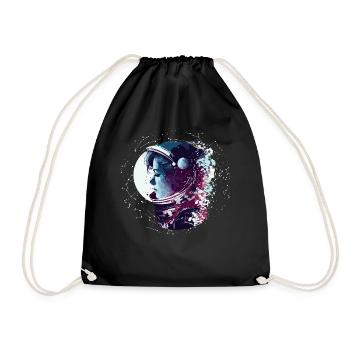 Astronomy Northern Constellation Woman Astronaut - Drawstring Bag - black - Front