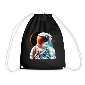 Solar Eclipse Space Astronaut Astronomy Galaxy - Turnbeutel - Schwarz - Vorne