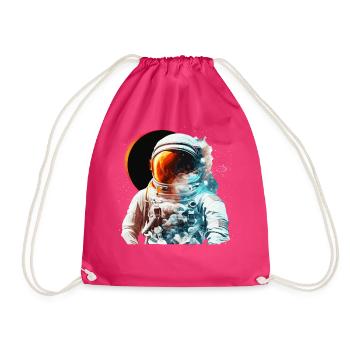 Solar Eclipse Space Astronaut Astronomy Galaxy - Turnbeutel - Fuchsia - Vorne