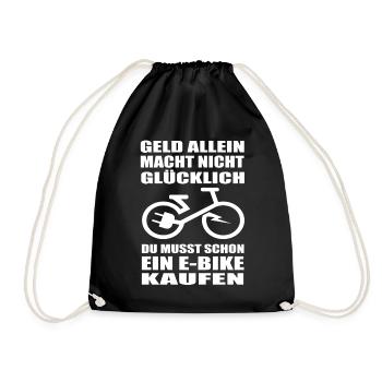 EBike - Turnbeutel - Schwarz - Vorne