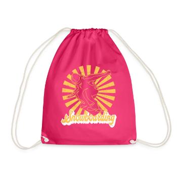 Snowboarding Winter Sports Snowboarder - Turnbeutel - Fuchsia - Vorne