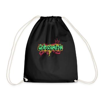 Juwelier Graffiti-Art Goldschmiedin - Turnbeutel - Schwarz - Vorne