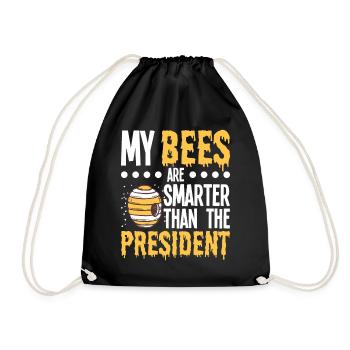 Beekeepers Bees Honey bees Beekeeping - Drawstring Bag - black - Front