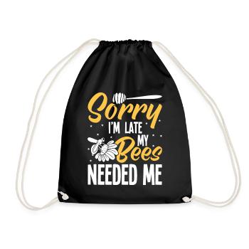 Beekeepers Bees Honey bees Beekeeping - Drawstring Bag - black - Front