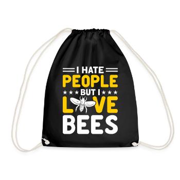 Beekeepers Bees Honey bees Beekeeping - Drawstring Bag - black - Front