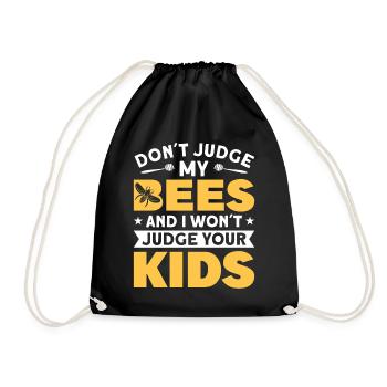 Beekeepers Bees Honey bees Beekeeping - Drawstring Bag - black - Front