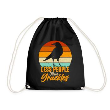 Blackbird Grackle Bird Design pour les ornithologues amateurs - Sac de sport léger - noir - Devant