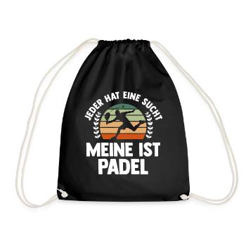 Tennis Padelspieler Padel - Turnbeutel - Schwarz - Vorne