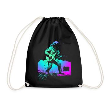 Playing On The Moon - Drawstring Bag - black - Front