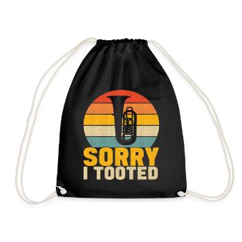 Tuba tuba player - Drawstring Bag - black - Front